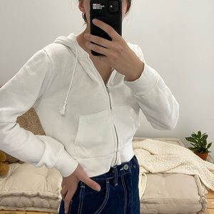 Brandy Melville cropped crystal hoodie